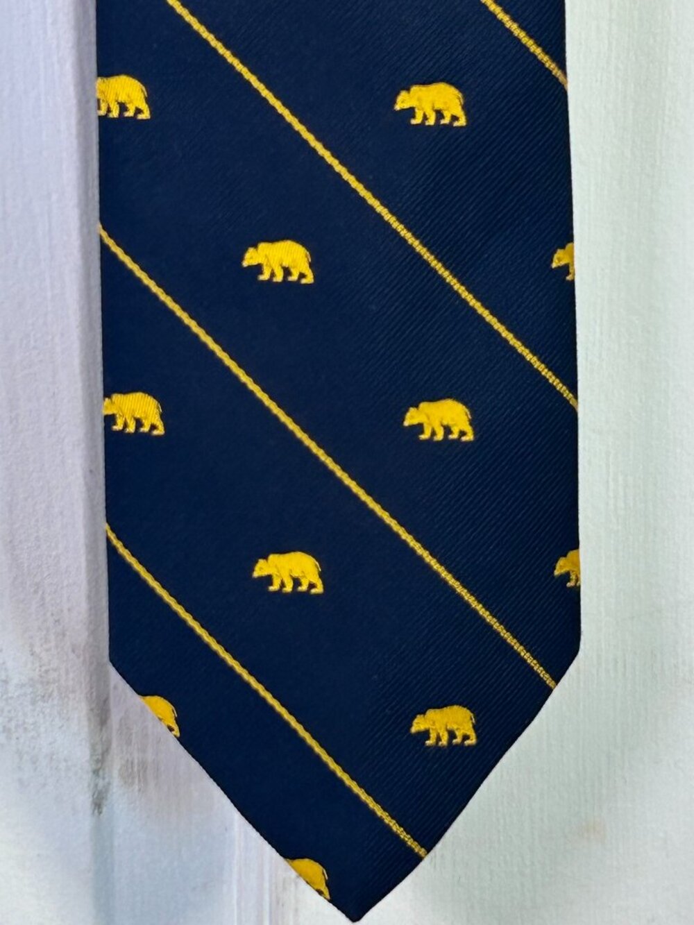 University of California Berkeley Golden Bear Pattern Necktie